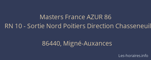 Masters France AZUR 86