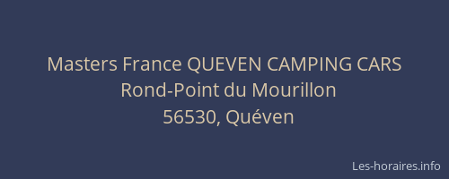 Masters France QUEVEN CAMPING CARS