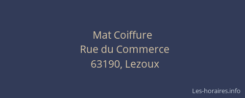 Mat Coiffure