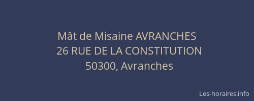 Mât de Misaine AVRANCHES