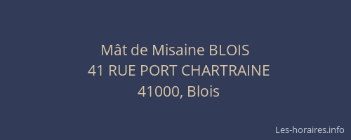 Mât de Misaine BLOIS