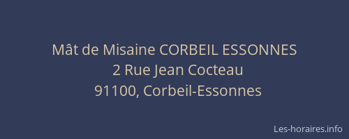 Mât de Misaine CORBEIL ESSONNES