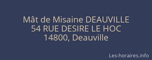 Mât de Misaine DEAUVILLE