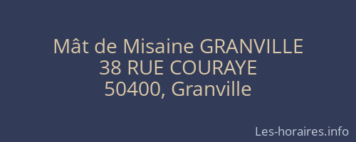 Mât de Misaine GRANVILLE