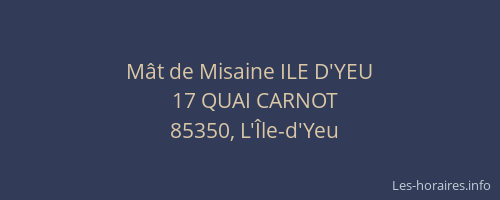 Mât de Misaine ILE D'YEU