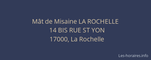 Mât de Misaine LA ROCHELLE