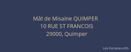 Mât de Misaine QUIMPER