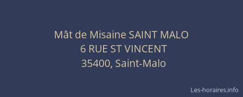 Mât de Misaine SAINT MALO