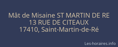 Mât de Misaine ST MARTIN DE RE
