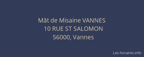 Mât de Misaine VANNES