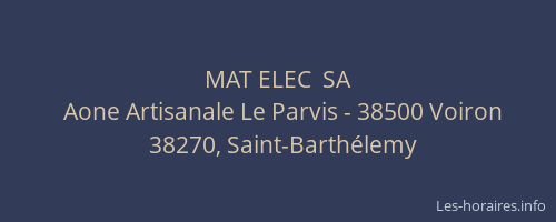 MAT ELEC  SA