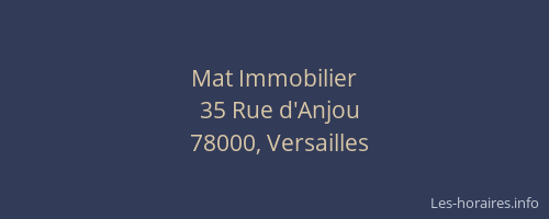 Mat Immobilier
