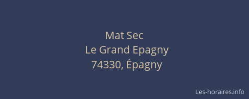 Mat Sec