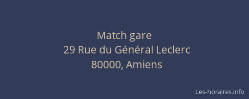 Match gare