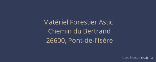 Mat&eacute;riel Forestier Astic