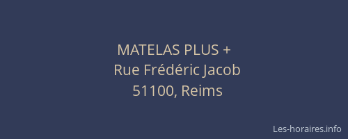 MATELAS PLUS +