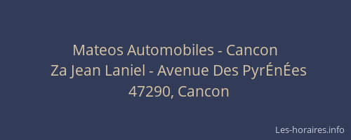 Mateos Automobiles - Cancon