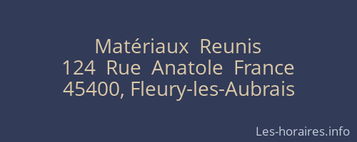Matériaux  Reunis