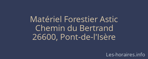 Matériel Forestier Astic