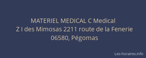 MATERIEL MEDICAL C Medical