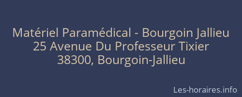 Matériel Paramédical - Bourgoin Jallieu