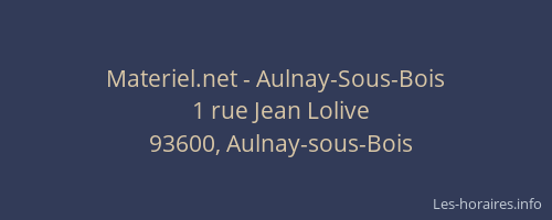 Materiel.net - Aulnay-Sous-Bois