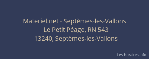 Materiel.net - Septèmes-les-Vallons