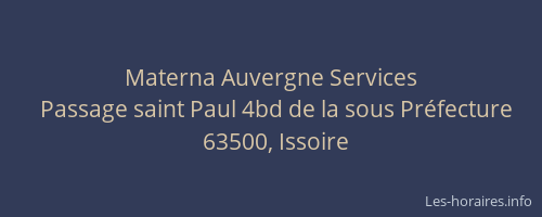 Materna Auvergne Services