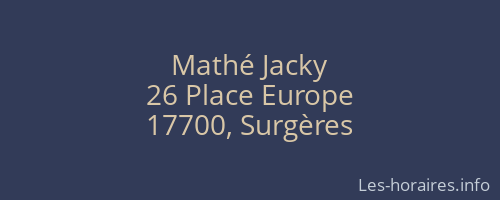 Mathé Jacky