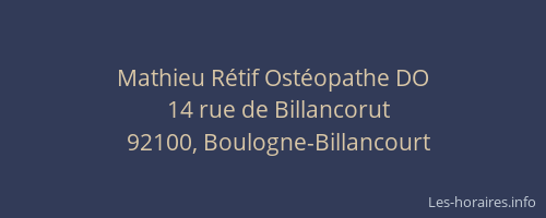 Mathieu Rétif Ostéopathe DO