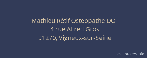 Mathieu Rétif Ostéopathe DO
