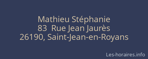 Mathieu Stéphanie