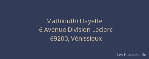 Mathlouthi Hayette