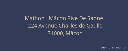 Mathon - Mâcon Rive De Saone