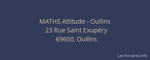 MATHS Attitude - Oullins