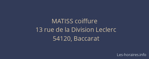 MATISS coiffure