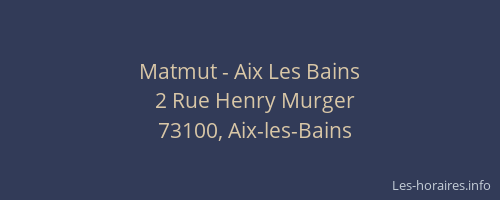 Matmut - Aix Les Bains