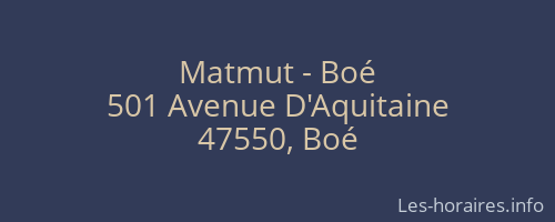 Matmut - Boé