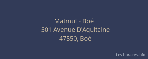 Matmut - Bo&eacute;