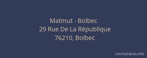 Matmut - Bolbec