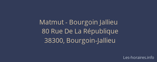 Matmut - Bourgoin Jallieu