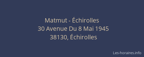 Matmut - &Eacute;chirolles