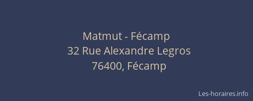 Matmut - Fécamp