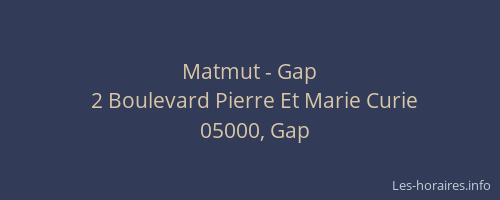 Matmut - Gap