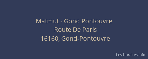Matmut - Gond Pontouvre