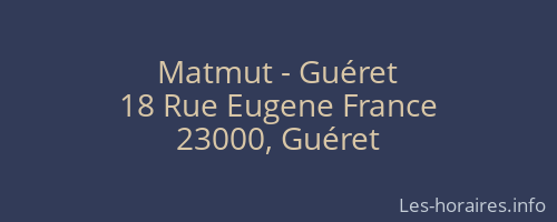 Matmut - Guéret