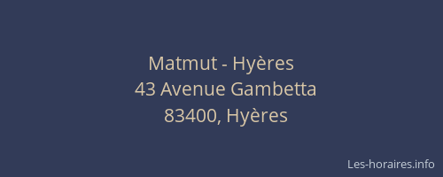 Matmut - Hyères
