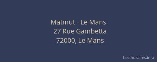 Matmut - Le Mans