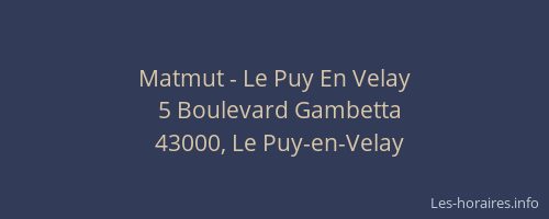 Matmut - Le Puy En Velay