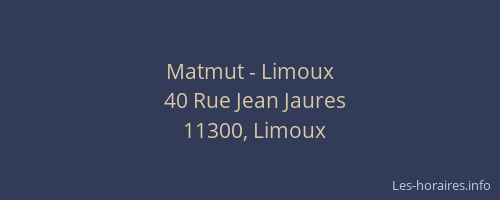 Matmut - Limoux